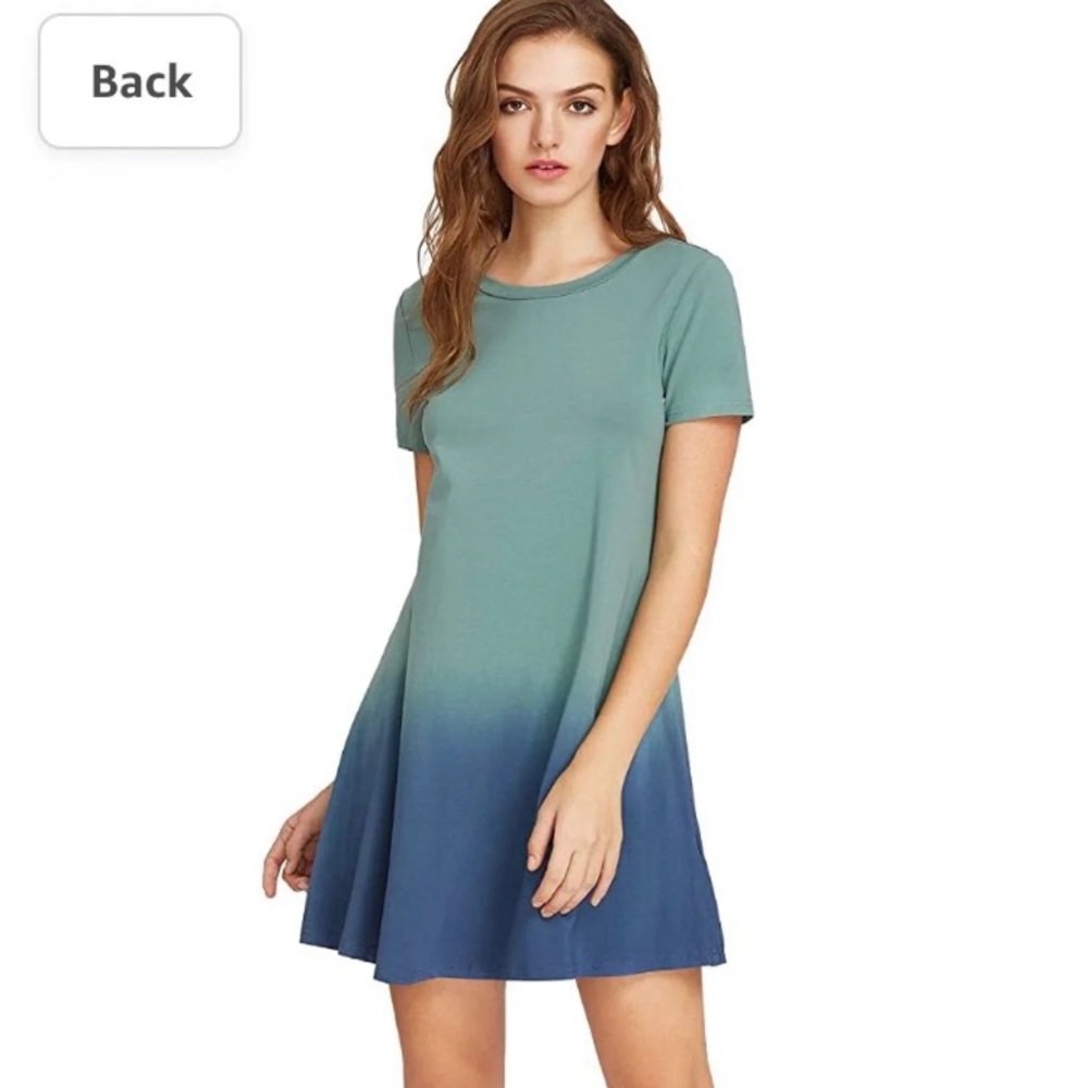 Romwe Short Sleeve T-shirt Swing Dress- sz Large